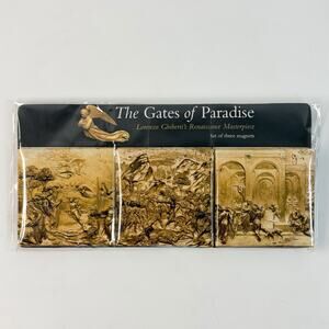 The Gates of Paradise Lorenzo Ghiberti Renaissance Art Museum Magnet Set Of 3